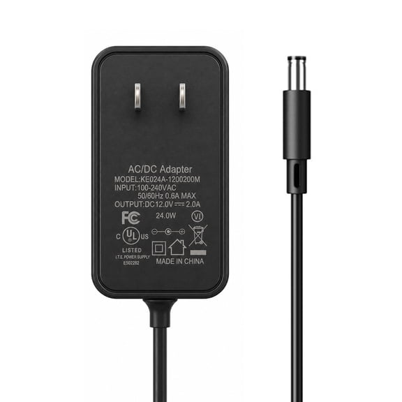 UL Listed 12V 2A Power Supply Adapter 24W Max for Router, LED Strip Light, CCTV Camera, GPS, Webcam, BT Speaker, Keyboard
