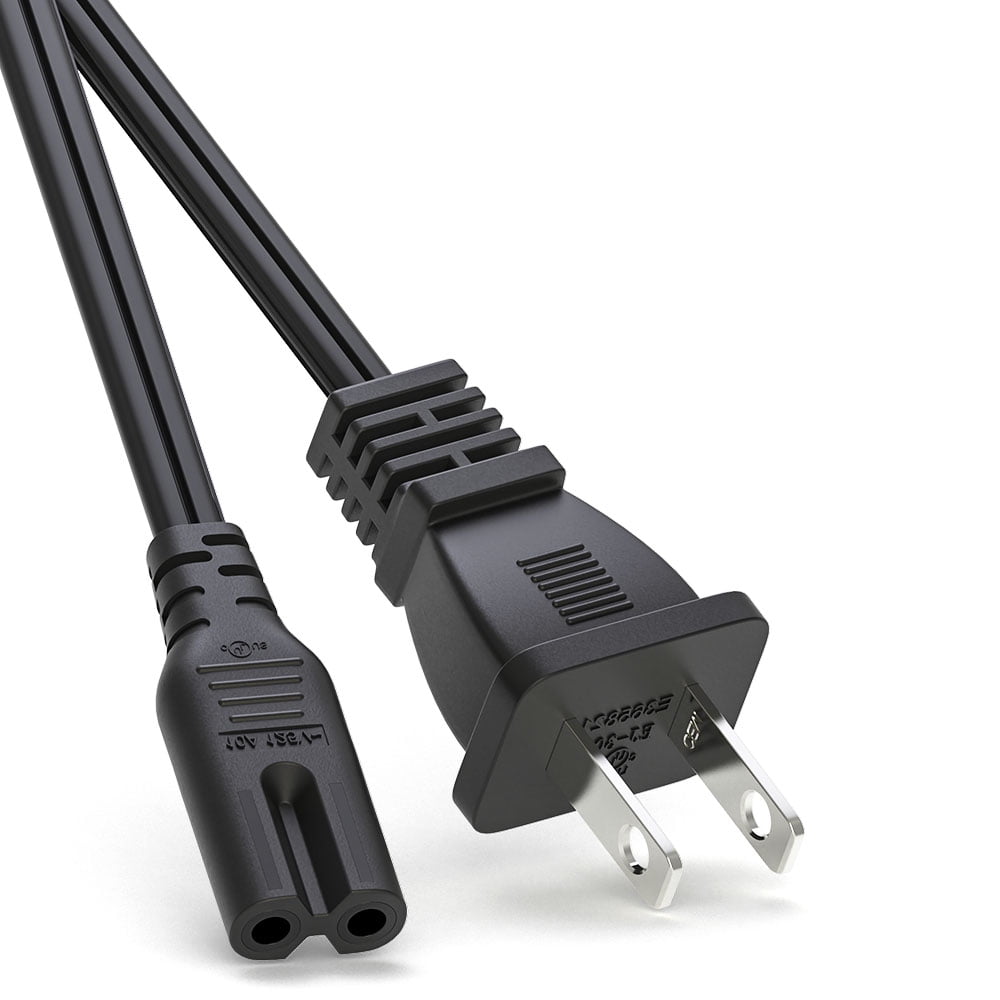 BICMICE 12ft 125V AC Power Cord 2 Prong Cable Non Polarized 18AWG
