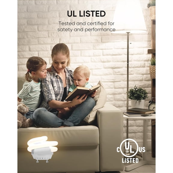 UL-Listed 13W Gu24 CFL Light Bulb Low Profile T3 Spiral Bulbs Bright White 4200K Twist and Lock Base 1000LM Compact Fluorescent Bulbs Two Prong Light Bulb (2 Pack)