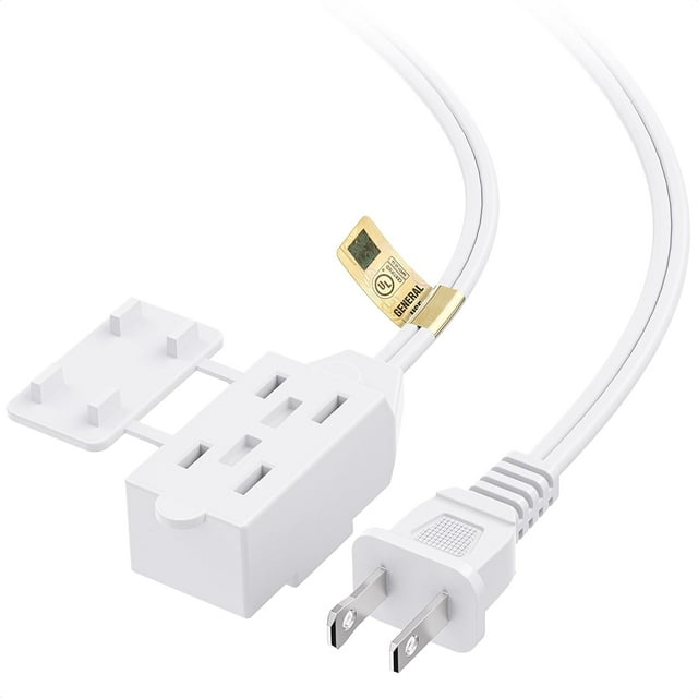 [UL Listed] 16 AWG 2 Prong Extra Long Extension Cord 25 ft, 13A 3