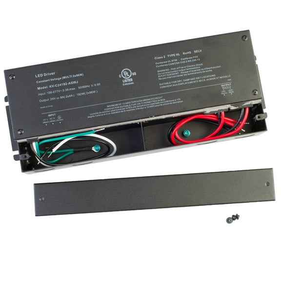 UL Listed 24v 192w LED Power Supply Driver Class 2 Multi Channel Output 96w x2 for LED Strip Under Cabinet Kitchen Tape Module