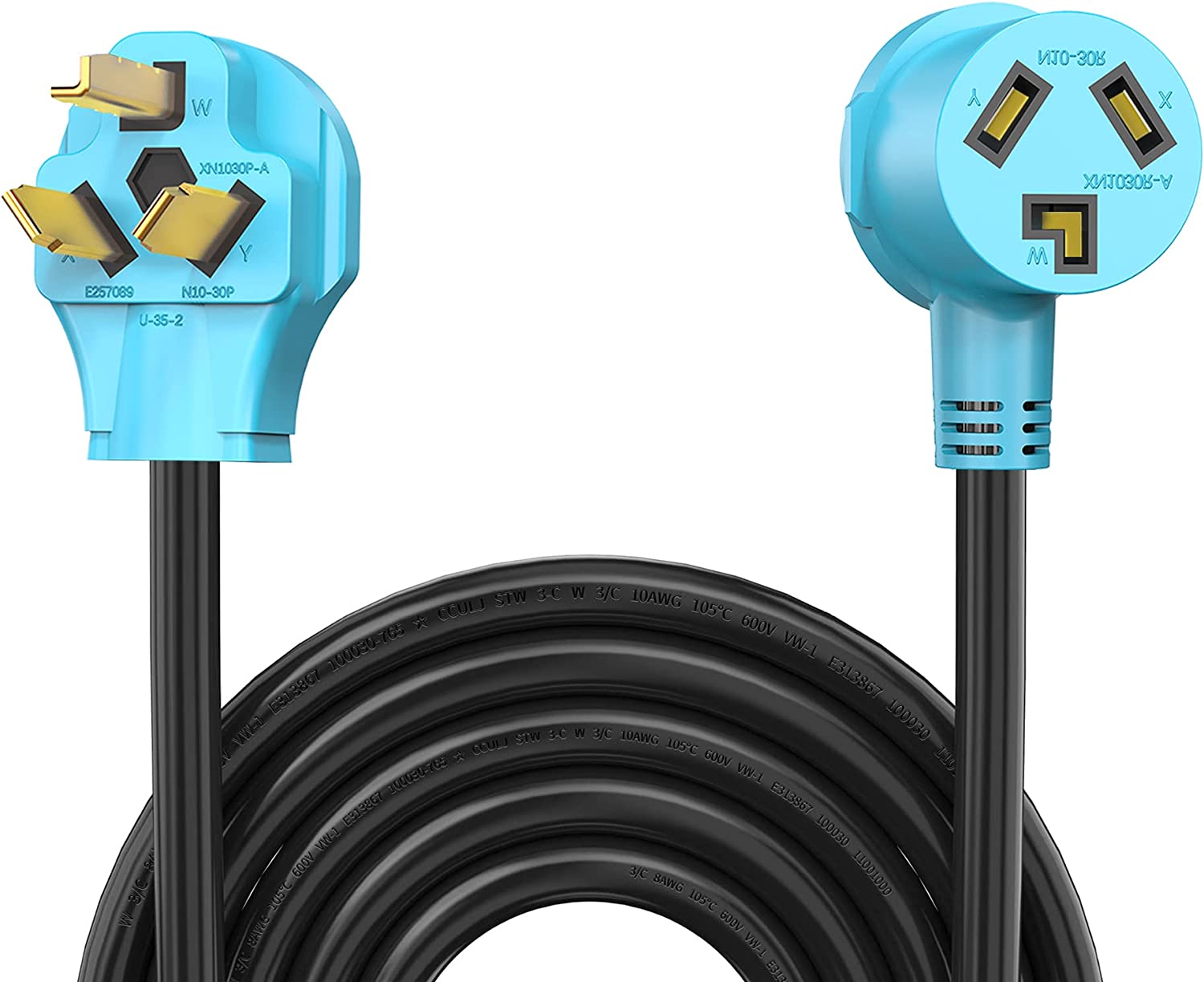 UL Listed 3 Prong 25 Feet Dryer/EV Extension Cord, 30 Amp NEMA 1030P/R