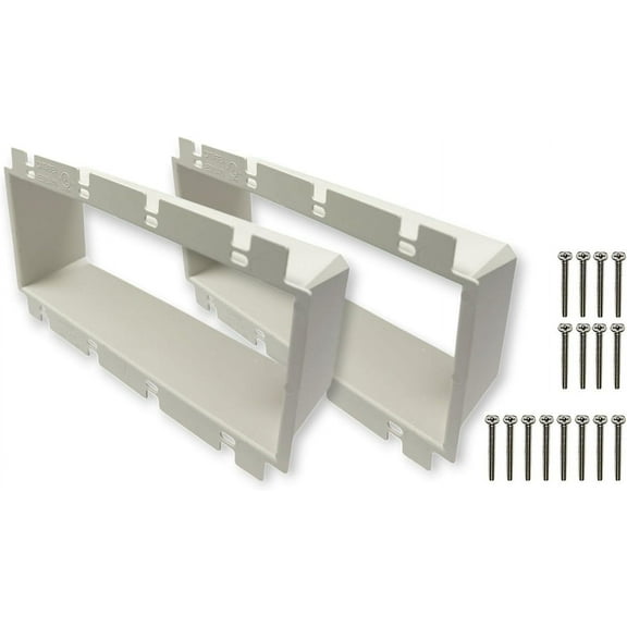 (UL Listed) 4-Gang Non-Metallic Electrical Power Outlet Box Extender for Power Switch Receptacles Accessories, 2-Pack