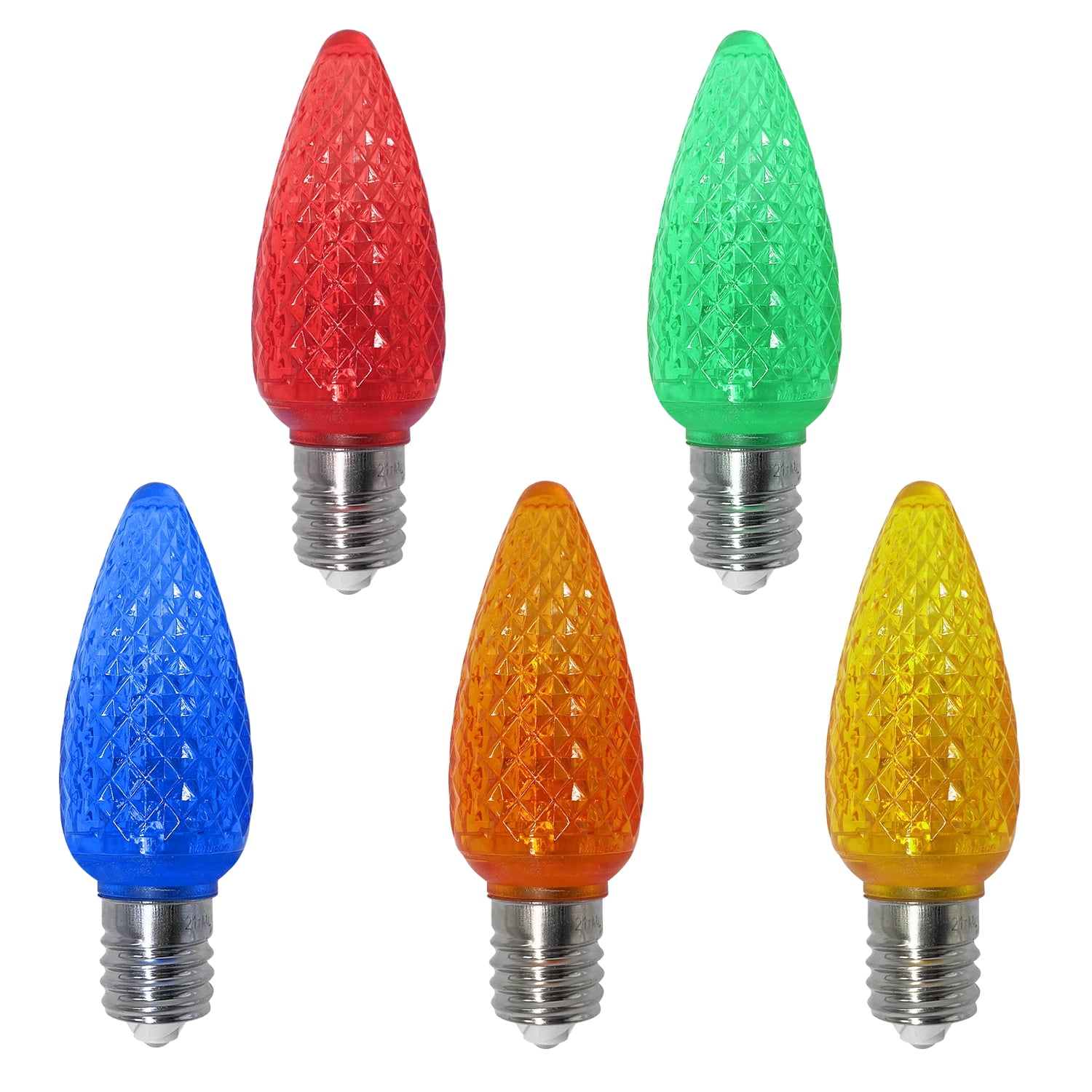 UL Listed Box of 25 C9 LED Replacement Bulbs,3 SMD LEDs in Each C9 ...