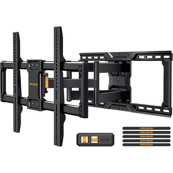 UL-Listed Full Motion TV Wall Mount for 4290 Inch TVs up to 150 lbs, Pre-Assembled TV Mount with Tool-Free Tilt, Swivel, Extension, Max VESA 600 x 400mm, 12/16/18/24 Wood Studs, PGLF16