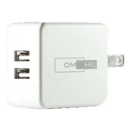 [UL Listed] OMNIHIL 2-Port Wall Charger Compatible with BEBIRD Ear Wax Removal Endoscope