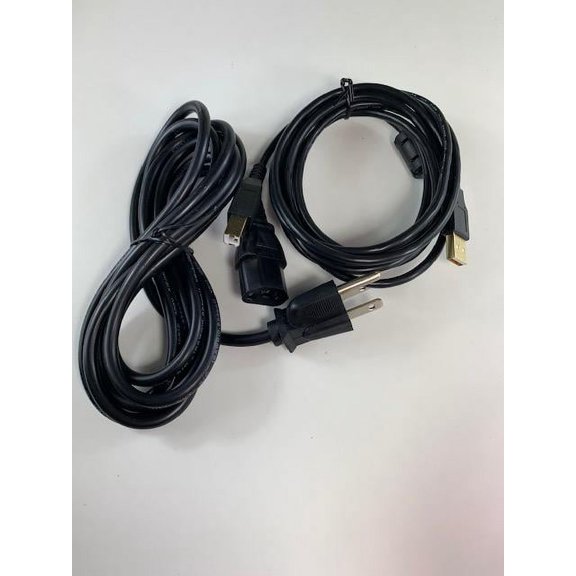 [UL Listed] OMNIHIL 5FT AC Power Cord+8FT USB-B Cable Compatible with Peachtree Audio M24 Powered Speakers