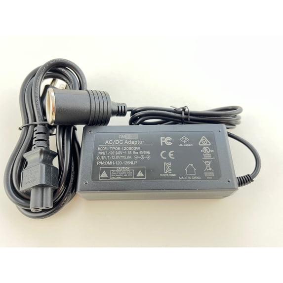 [UL Listed] OMNIHIL 8 Feet Long AC/DC Adapter Compatible with 12V DC 10A Adapter forSylvox RV-TV