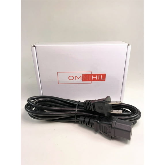 [UL Listed] OMNIHIL 8 Feet Long AC/DC Power Cord Compatible with ELAC Debut 2.0 SUB3010 Subwoofer