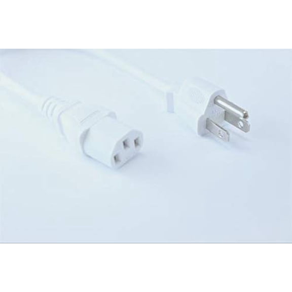 [UL Listed] OMNIHIL White 8 Feet Long AC Power Cord Compatible with ECOXGEAR EcoBoulder+ GDI-EXBLD800