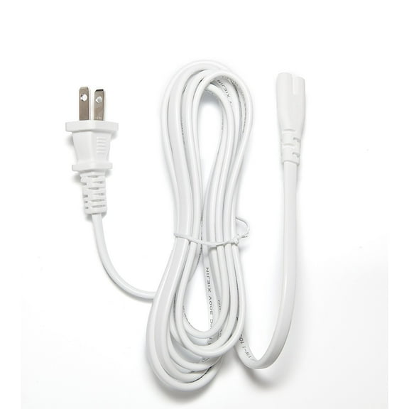 [UL Listed] OMNIHIL White 8 Foot Long AC Power Cord Compatible with Sony DPP-SV77 Printer