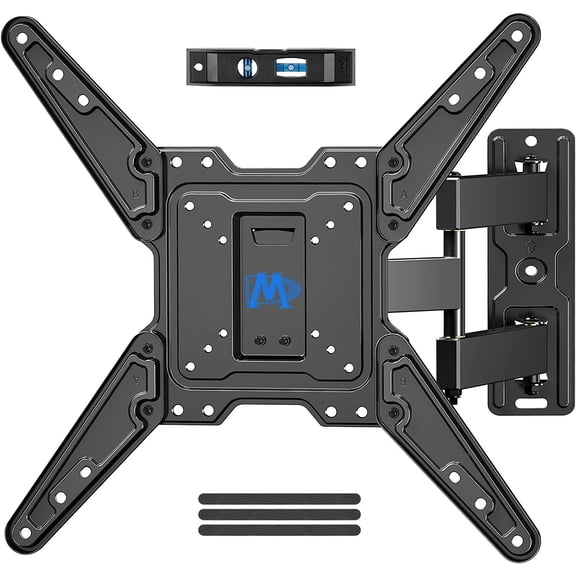 UL Listed TV Wall Mount for Most 26-55 Inch TVs, Full Motion TV Mount with Perfect Center Design, Articulating Wall Mount TV Bracket Swivel and Tilt, Max 400x400mm, Up to 77LBS
