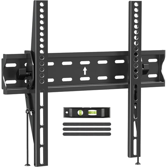 UL Listed TV Wall Mount, Tilting TV Bracket for  26-60 Inch LED LCD OLED Flat/Curved TVs, Low Profile Save Spacing, Fits 12" to 16" Stud, Max VESA 400x400mm up to 99 LBS, MU0007