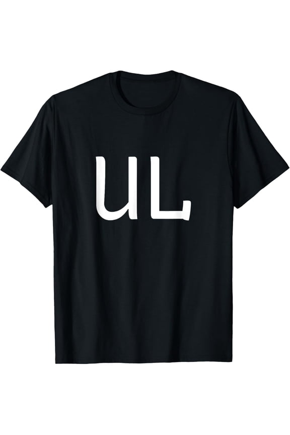 UL Two Letter Pair - Elegant Personalized Initials T-Shirt men and women can wear, black, white, gifts