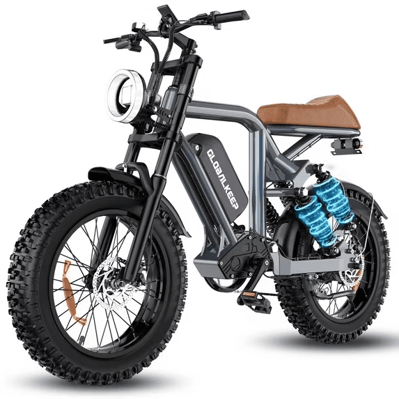 Peak 1500W Electric Dirt Bike for Adults, 20"x4.0" Fat Tire Off-Road Ebike,48V/15.6Ah Battery Snow E-Mountain Bicycle for Outdoor Cycling, Full Suspension, 7-Speed, UL2849