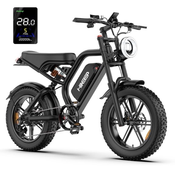 GLOBALKEEP Electric Dirt Bike for Adults, 20"x4.0" Fat Tire Off-Road Ebike, 48V/15.6Ah Detachable Battery, Peak 1500W Motor Ebike, 7-Speed, UL2849