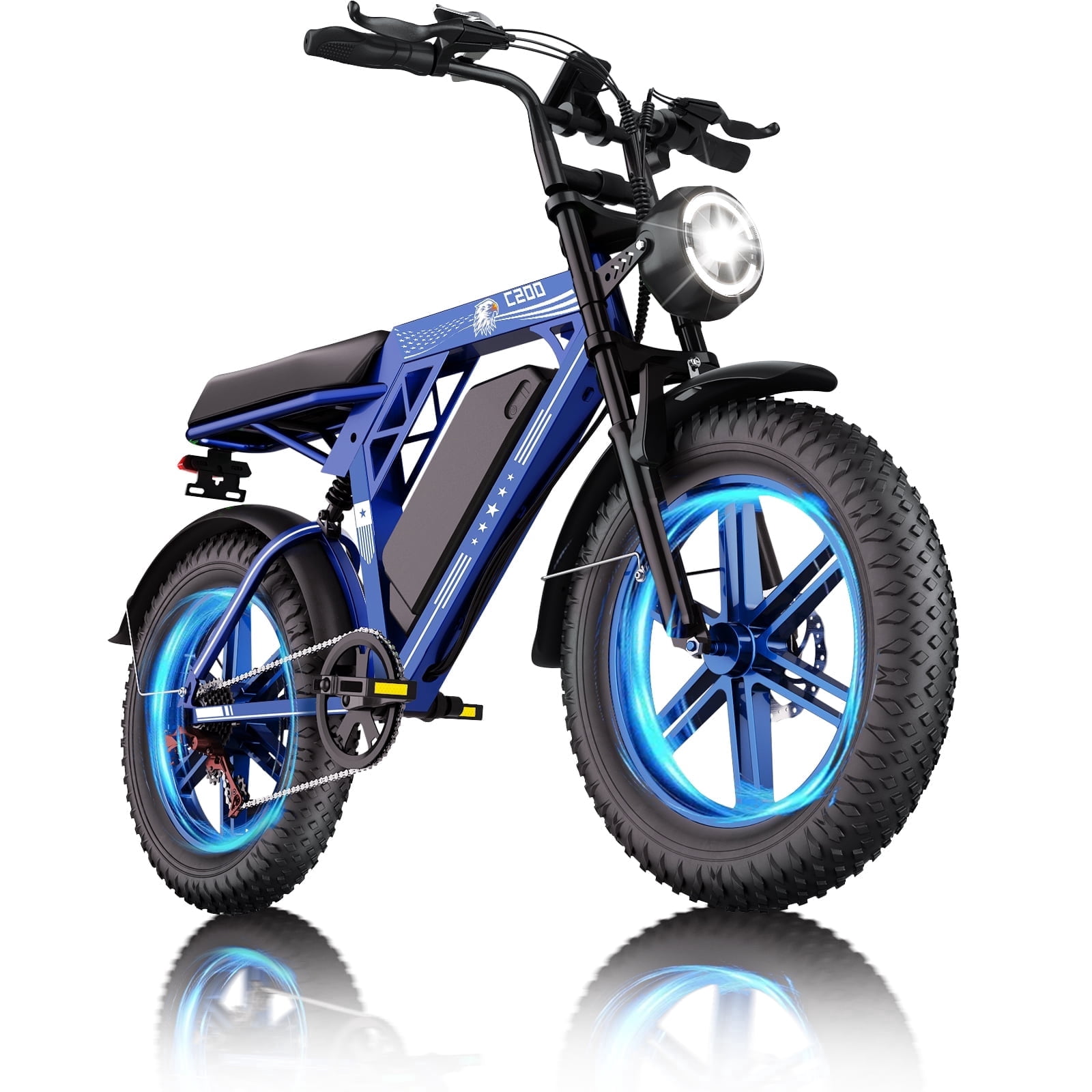 UL2849 Electric Bike for Adults, 1000W Motor, 20"x4" Fat Tire, 48V/17.5AH
