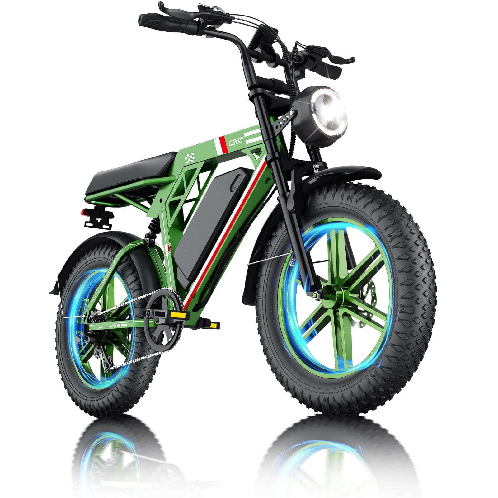 UL2849 Electric Bike for Adults, 1000W Motor, 20"x4" Fat Tire, 48V/17.5AH