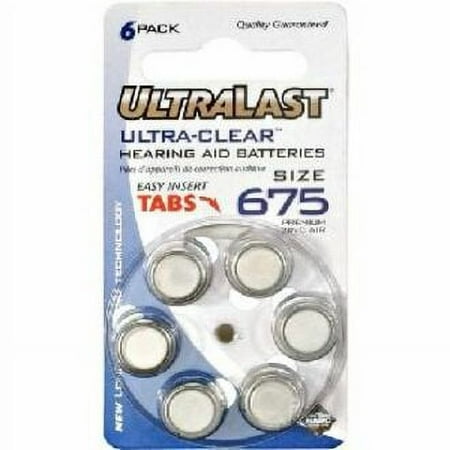 UL675HA Size 675 Ultra-Clear Hearing Aid Battery