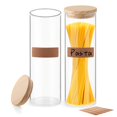 thumbnail image 1 of ULAB 3.5mm Thick Glass Food Container Set with Lid, 62.6 OZ Clear Storage Jar, Pack of 2, Glass Airtight Canisters set for Cookie, Pasta, Coffee Beans, USJ1005 C104, 1 of 3