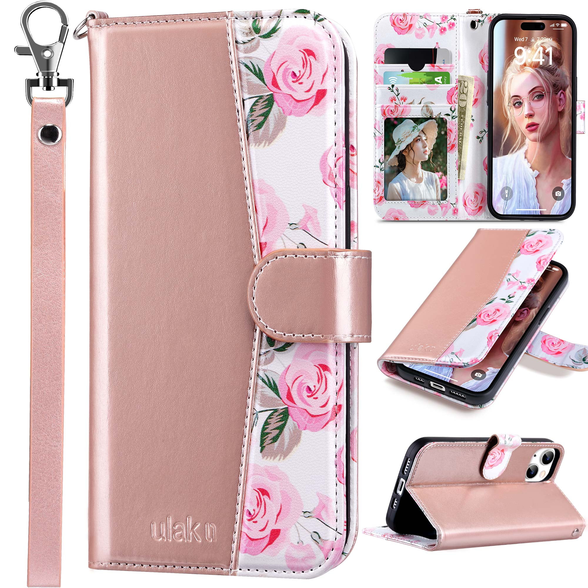 ULAK Case for iPhone 15 Wallet, Kickstand Folio Flip Jamaica Ubuy