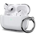 thumbnail image 1 of ULAK Compatible with Airpods Pro Case Clear, Designed Protective Cover Soft TPU Transparent Shockproof Case Accessories with Keychain for Airpods Pro 2019 [Front Led Visible]- Crystal Clear, 1 of 3