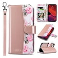 thumbnail image 1 of ULAK Wallet Case for iPhone 13 for Women Girls, Kickstand Phone Case with Card Holder for Apple iPhone 13 6.1 inch 2021, Rose Gold, 1 of 10