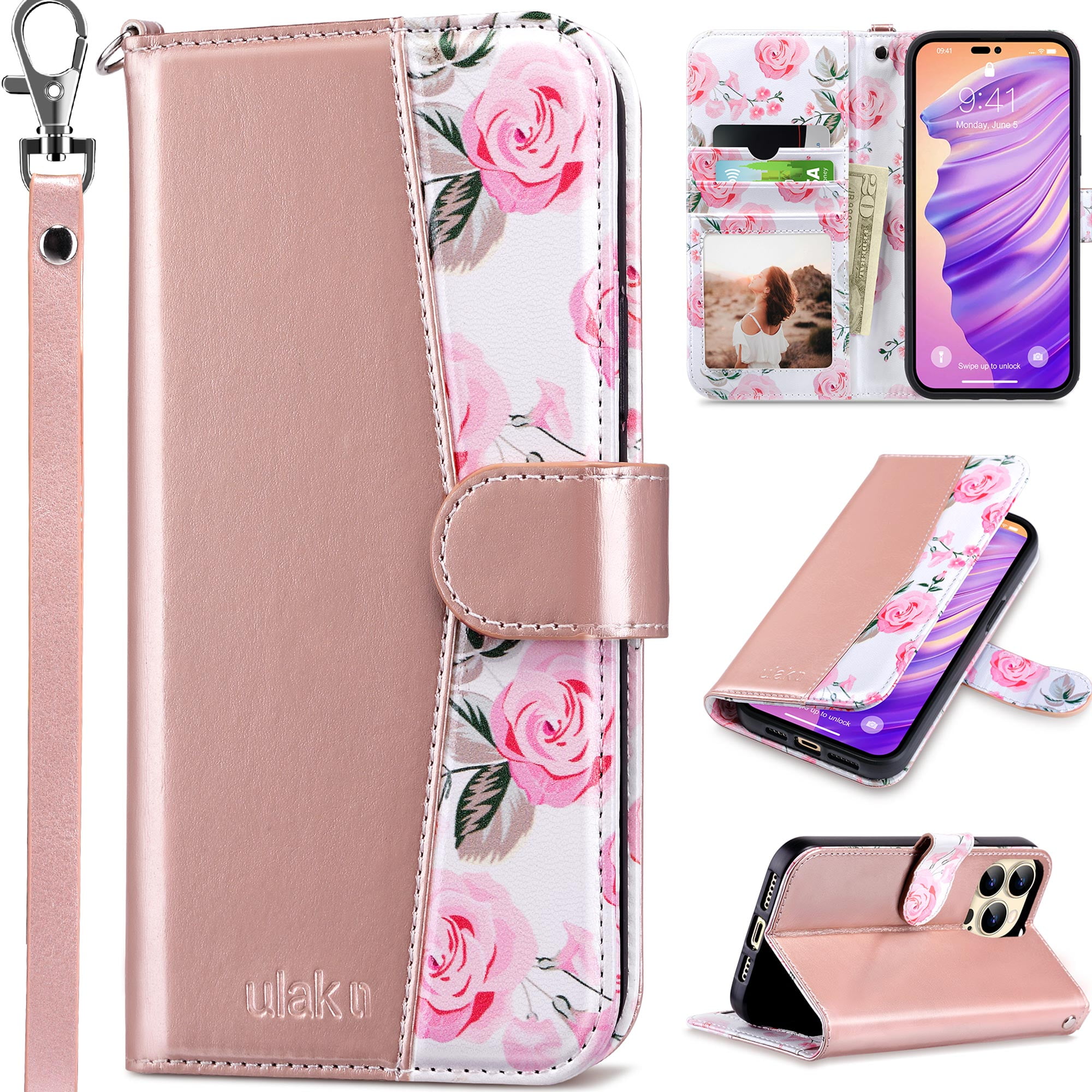 ULAK Wallet Case for iPhone 14 Pro for Women Girls, Myanmar | Ubuy