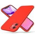 thumbnail image 1 of ULAK iPhone 11 Case for Women Girls, 3 in 1 Liquid Silicone Phone Case for Apple iPhone 11 6.1 inch Slim Shockproof,  Red, 1 of 6