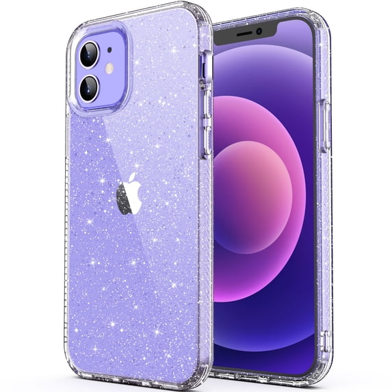 ULAK iPhone 12 Case, iPhone 12 Pro Case, Anti-Scratch Shockproof Bumper Slim Phone Case for Apple iPhone 12 / 12 Pro, Crystal Clitter