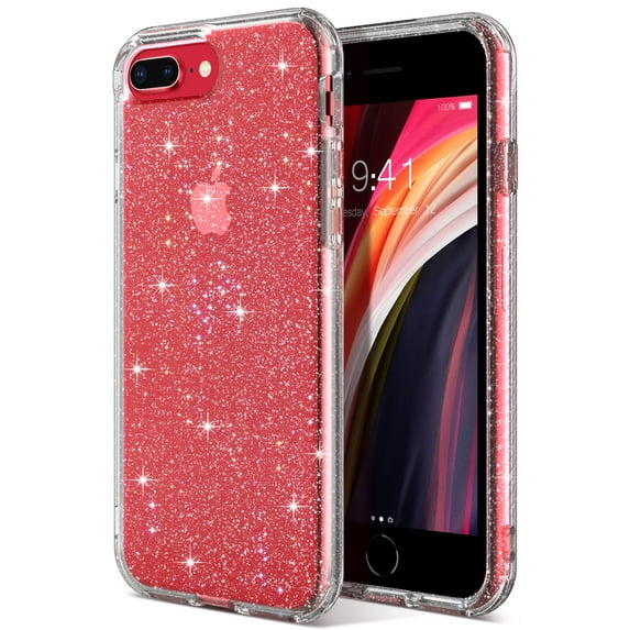 ULAK iPhone 8 Plus Case, iPhone 7 Plus Case, iPhone 6 Plus Case, Slim Glitter Shockproof Cover Phone Case for Apple iPhone 7 Plus / 8 Plus /6 Plus / 6S Plus for Women Girls, Crystal Glitter