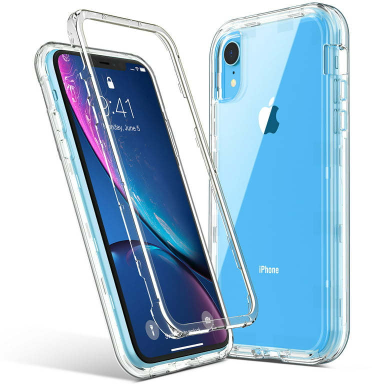 Ulak Iphone Xr Case, Stylish Heavy Duty Hybrid Hard Pc Back Cover And Front  Bumper Frame Phone Case For Apple Iphone Xr 6.1 Inch For Women Men Girls  Boys, Crystal Clear -