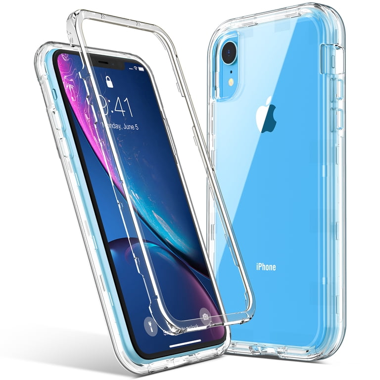 ULAK Full Body iPhone XR Case, Hybrid Hard PC Cover & Front Bumper