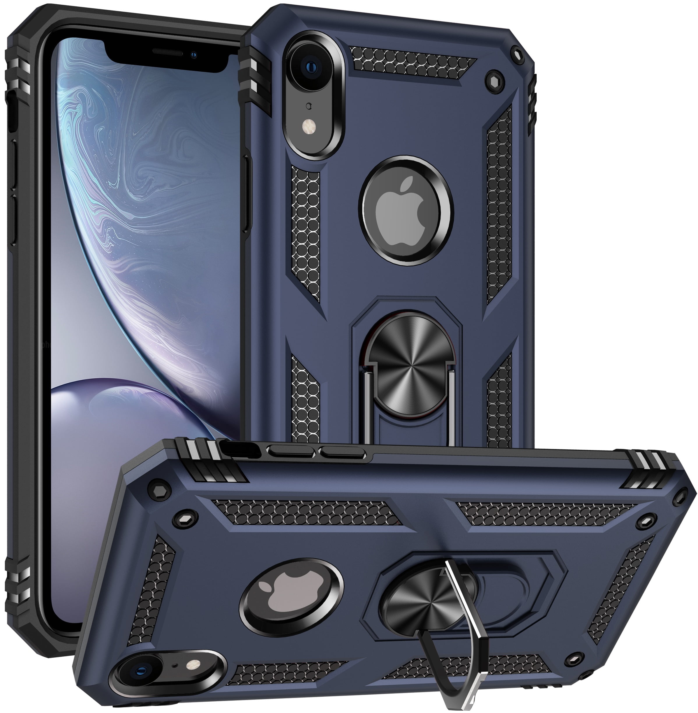 ULAK iPhone XR Cell Stand Case, Shockproof Kickstand, Heavy
