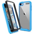 thumbnail image 1 of ULAK iPod Touch 7 Case With Screen Protector, Heavy Duty Shockproof iPod Touch 6 Case, Clear Full Body Cover for Apple iPod Touch 7th/6th/5th Generation, Blue, 1 of 7