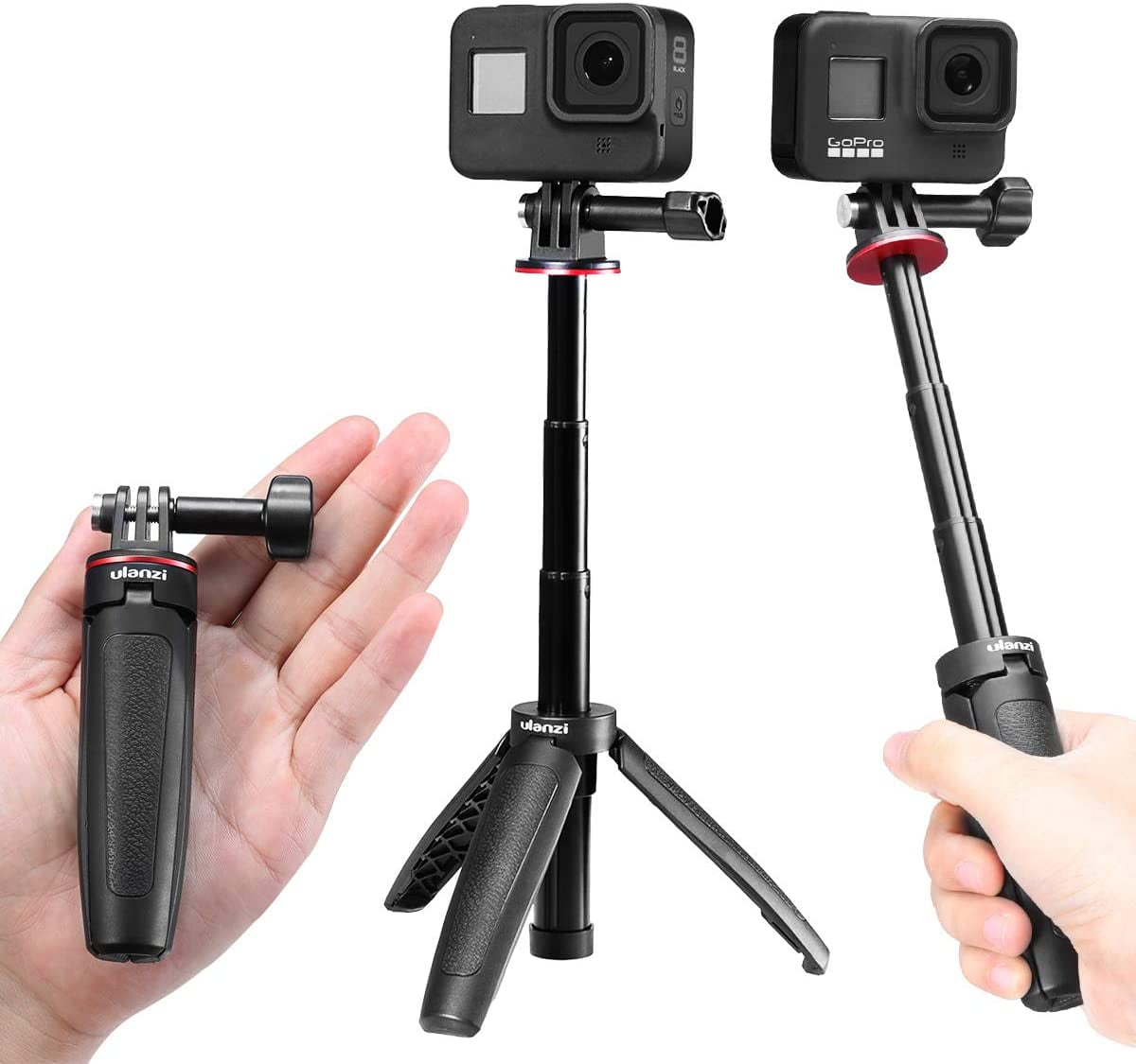 57in Selfie Stick Tripod - ULANZI Go Quick II Extendable Tripod Stand  Magnetic Suction Quick Release Vlog Accessories Handle for GoPro Hero 11 10  9 8