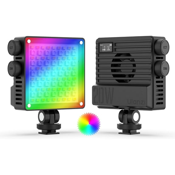 ULANZI LE20 RGB Video Light 20W Pocket Camera Light 2500-9000K CRI 95+ 20 Scene for YouTube