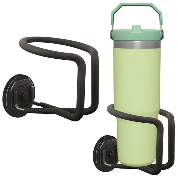 ULIBERMAGNET Magnetic Cup Holder, 2 Pack Magnetic Mount Drink Caddy for Tractor Fridge RV, Heavy Duty Rubber Magnetic Vertical Cup Holder Can Drink Holder for Mower Truck Tractor Lawn Mower