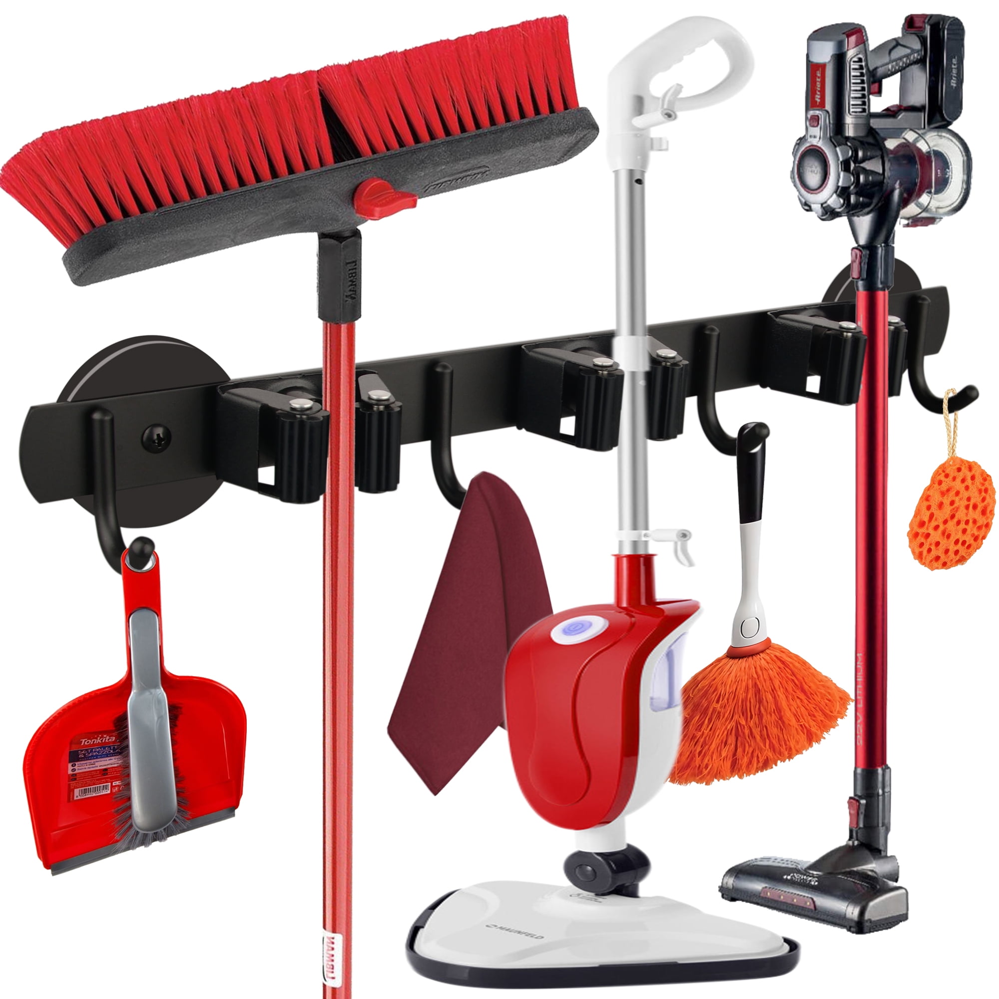 Mop Broom Holder,Heavy Duty Movable