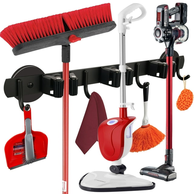 Mop Broom Holder,Heavy Duty Movable