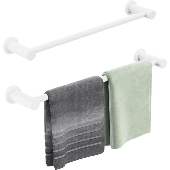 ULIBERMAGNET Magnetic Towel Holder, Magnetic Towel Rail White with Adjustable Length, Non-Slip Stainless Steel Towel Rail for Refrigerator, Oven, Dishwasher, Cabinet, Laundry (2 Pack)