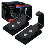 ULIBERMAGNET Magnetic Wreath Hanger Strong Neodymium Hook Black 2 Pack