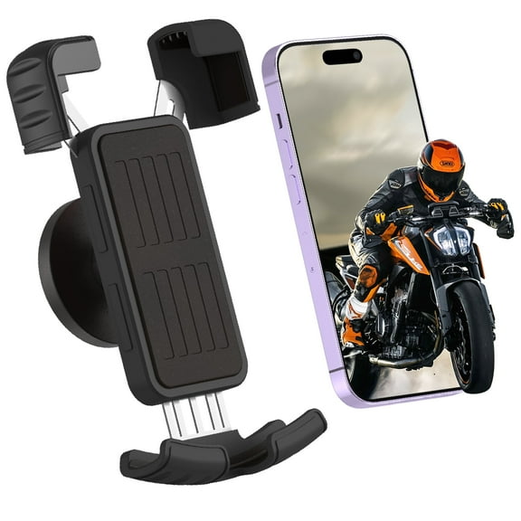 ULIBERMAGNET Motorcycle Magnetic Phone Mount,Heavy Duty Adjustable Magnetic Cell Phone Holder with Security Lock,Anti Shake 360 Rotation,Compatible with Motorcycles,ATV,UTV,Golf Cart,Car,Cruises