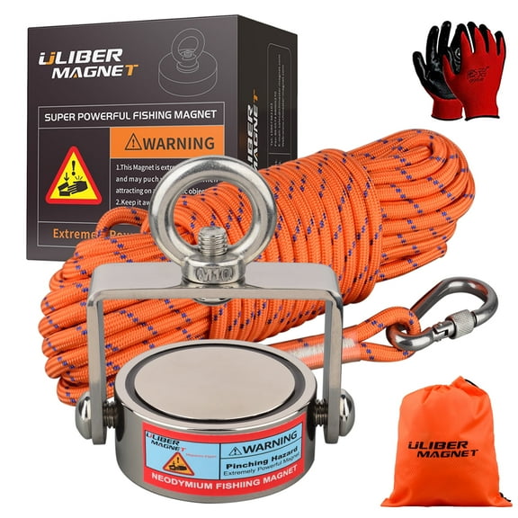 ULIBERMAGNET N52 Steel 1240 lbs Max Weight, Neodymium Lifting Magnet