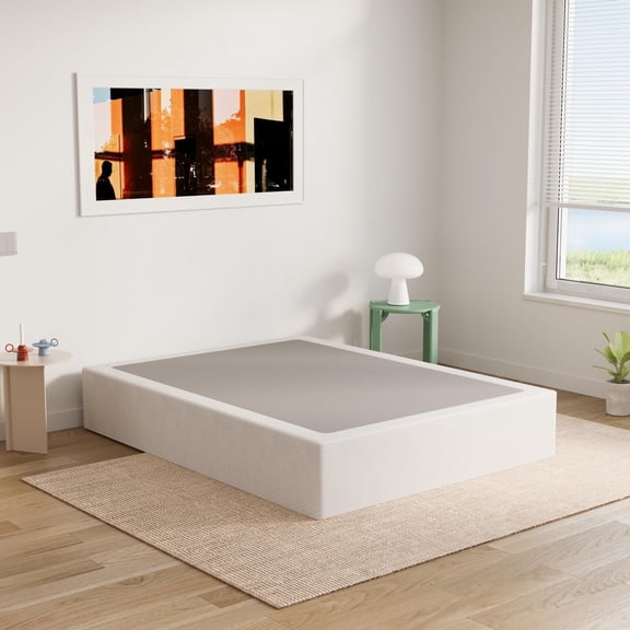 ULIESC 9 Inch Full Size Box Spring, Full Box Spring Only, Metal Box Spring Full with Fabric Cover, Sturdy Mattress Foundation, Noise Free, Non-Slip, Easy Assembly