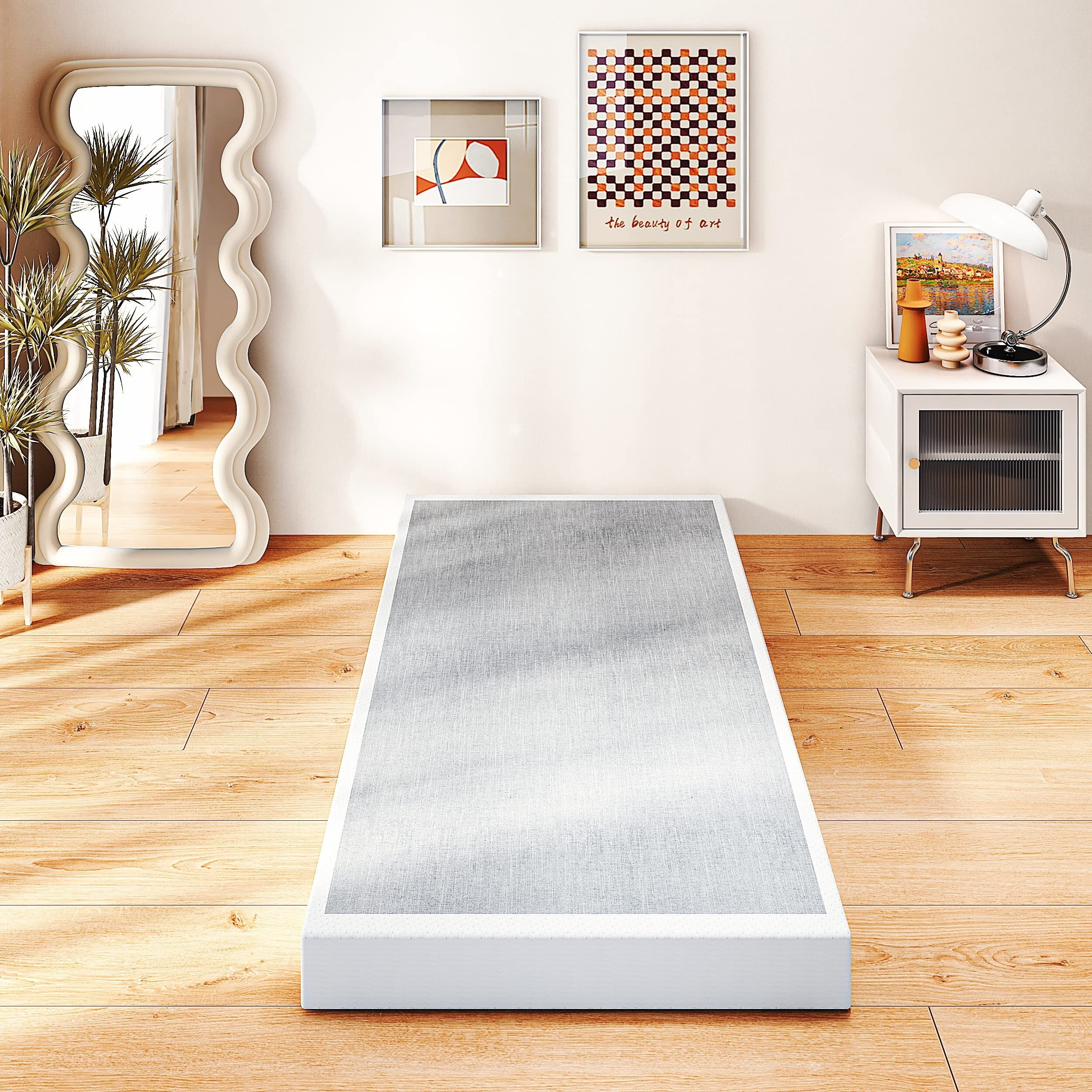 ULIESC 9 inch TwinXL Metal Box Spring, Sturdy Mattress Foundation, Fabric Cover Included, Easy