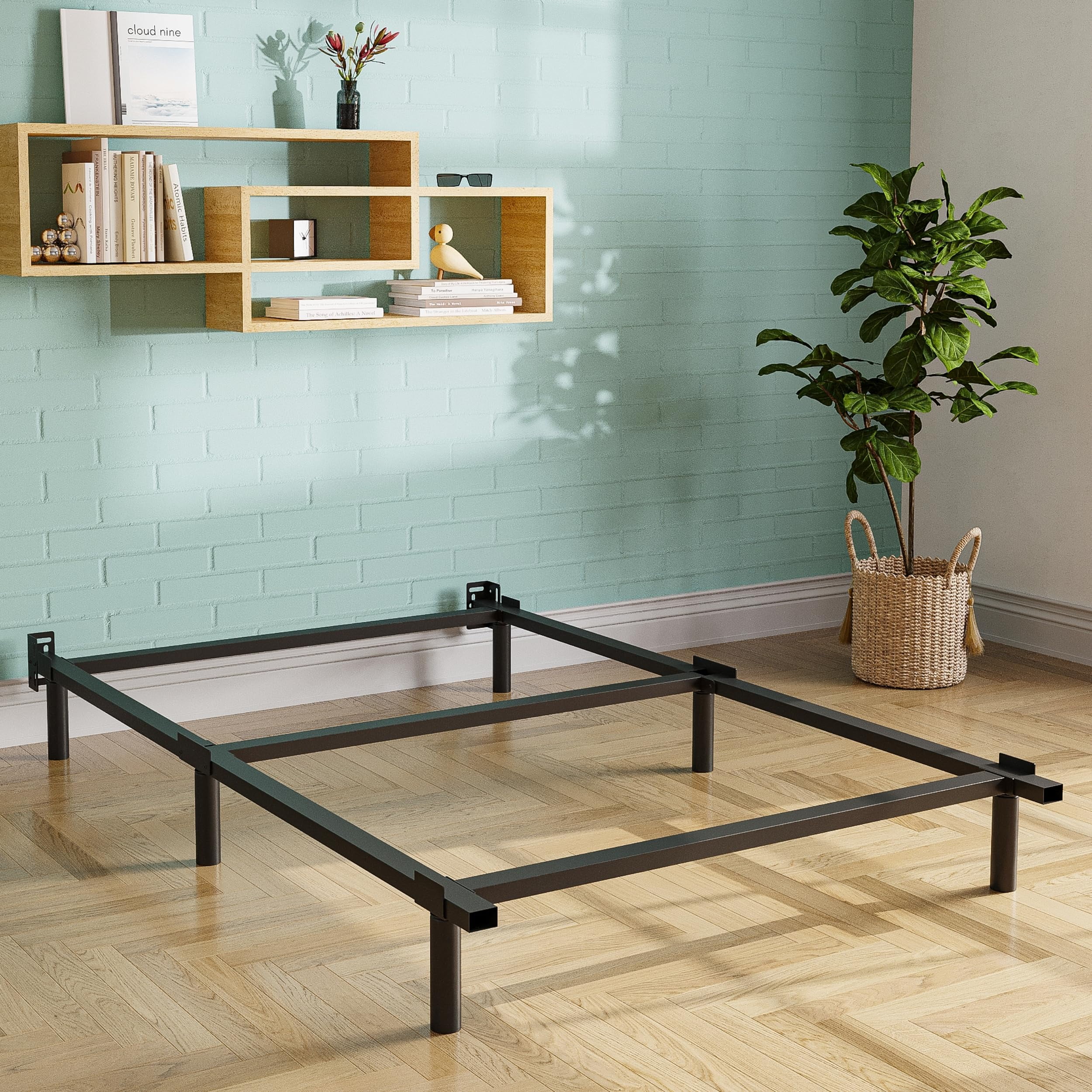ULIESC Low Profile Metal Bed Frame, Bed Base For Box Spring, Easy Assembly, TwinXL