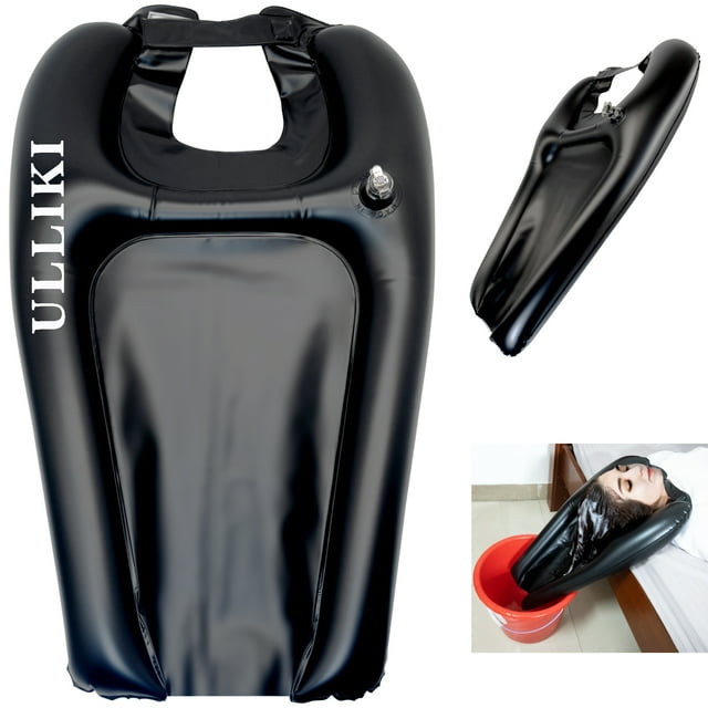 ULLIKI Portable Hair Washing Tray, Inflatable PVC Sink for Bedridden
