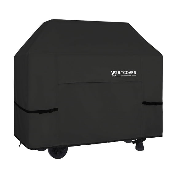 ULTCOVER Smart Selection Waterproof BBQ Gas Grill Cover 56 inch 420D Dustproof UV Resistant Anti-Tear Outdoor Gas Barbecue Grill Cover,Black
