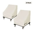 thumbnail image 1 of ULTCOVER Smart Selection Patio Chair Covers 2 Pack Waterproof Dustproof UV Tear Resistant Outdoor Rocking Chair Cover 32" x 34" x 34"H, Beige, 1 of 6